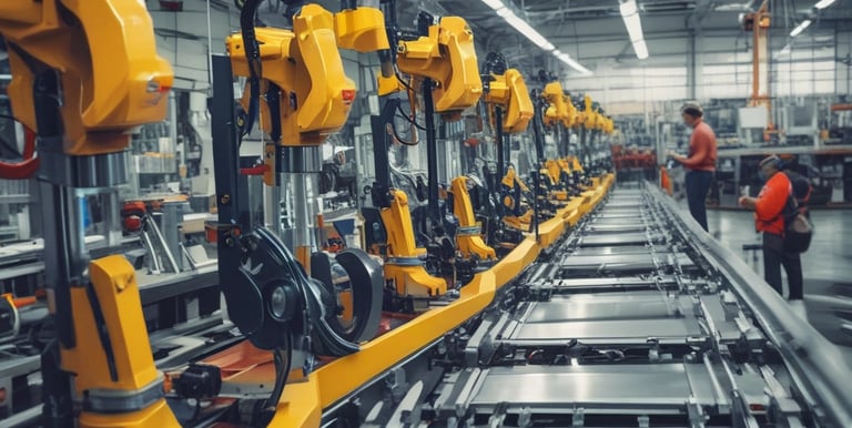 Automated assembly line producing medical devices with precision and care.