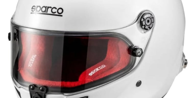 white sparco composite helmet