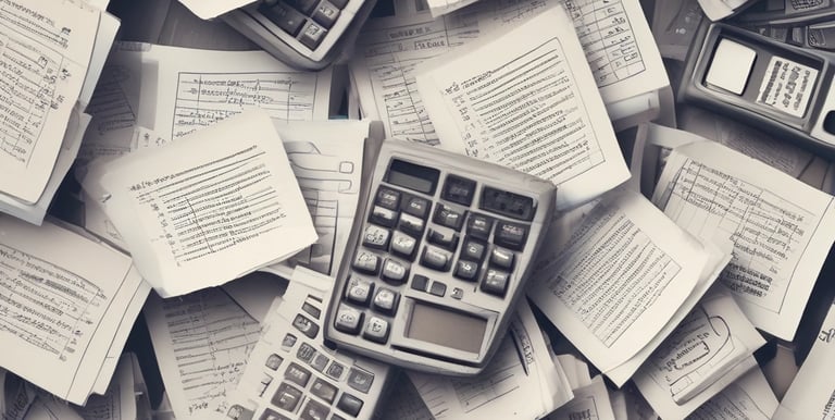 A professional accountant analyzing financial documents.