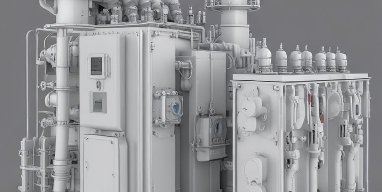 Close-up of advanced switchgear with SF₆-free alternatives installed in a substation.