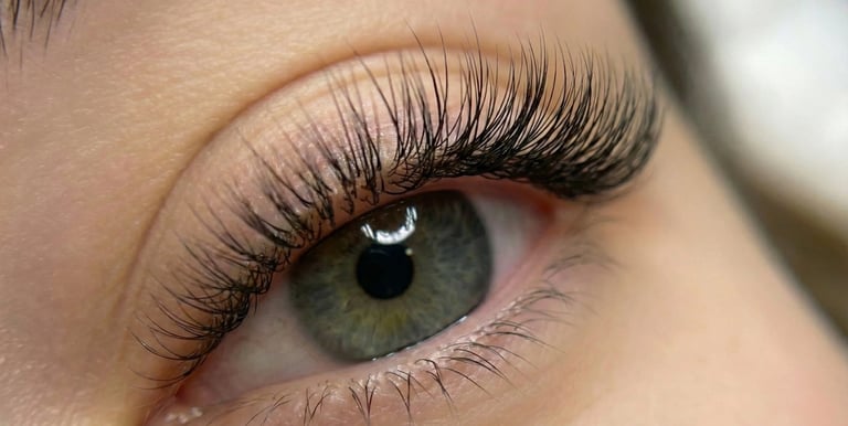 Extension ciglia effetto naturale Quiet Luxury eseguite nel centro estetico di Carmagnola