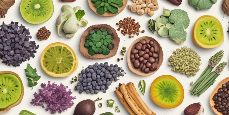 A serene bathroom shelf displaying datuns' herbal skincare and bath products with soft natural lighting.