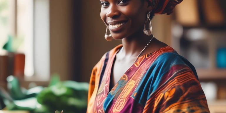 Women entrepreneurs networking at a trade fair showcasing their products.