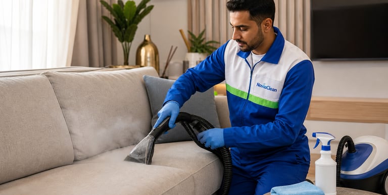 خدمة تنظيف بالبخار جدة – فريق NoviaClean لتنظيف المجالس والكنب والسجاد