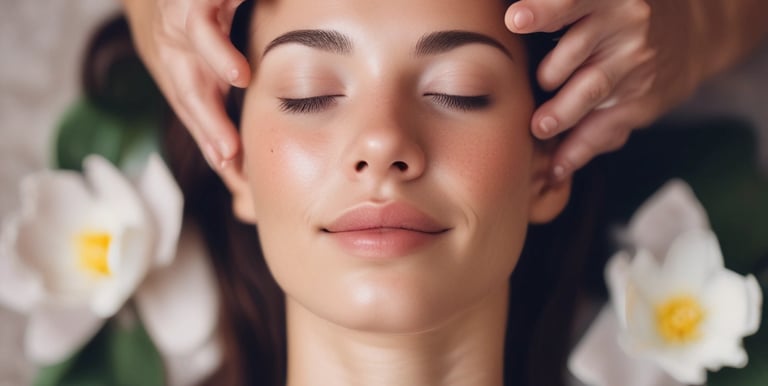 A serene beauty salon room in Lausanne with soft lighting and a comfortable treatment chair.