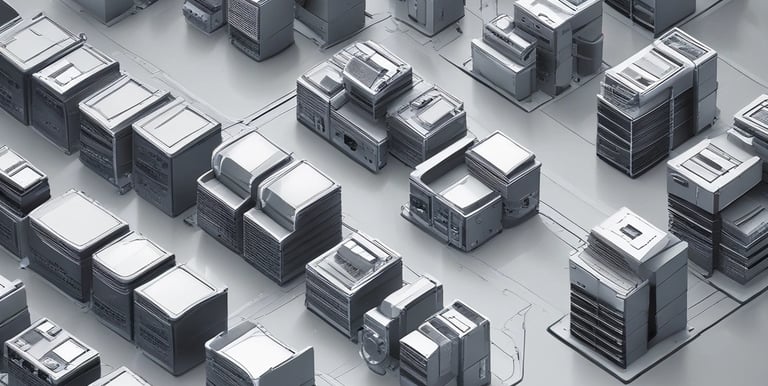 Close-up of a professional team collaborating over technical blueprints and laptops.