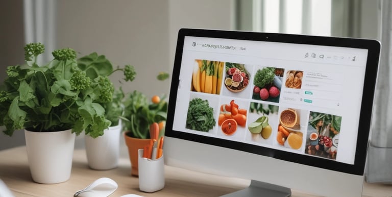 A nutritionist consulting with a client in a bright, welcoming office.