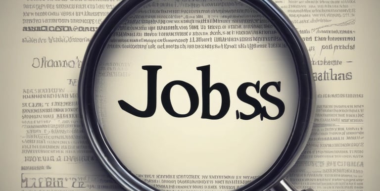 A bulletin board filled with various job advertisements and notices.