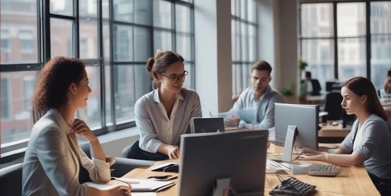 A multimedia setup showcasing video editing and photography services.