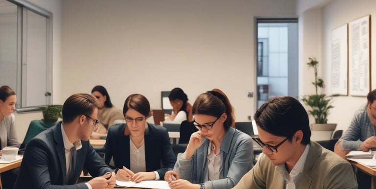 Close-up of hands typing on laptop with marketing charts on screen.