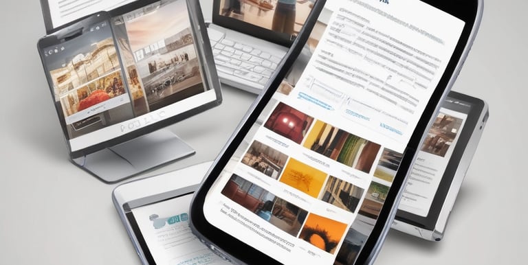 A creative workspace with sketches and color palettes for website concepts.