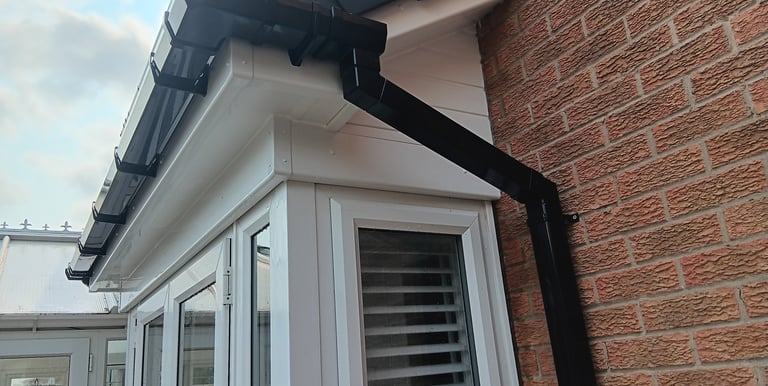 Roofing Specialist Yorkshire fascias soffits and guttering on a building