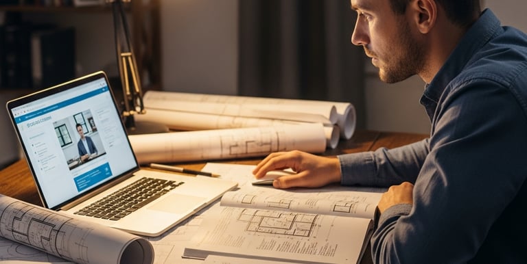 Profesional realizando una cursada técnica online en la UTN Avellaneda