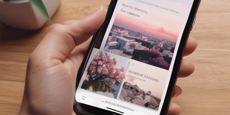 A friendly small business owner happily answering a phone call in a bright, cozy shop.