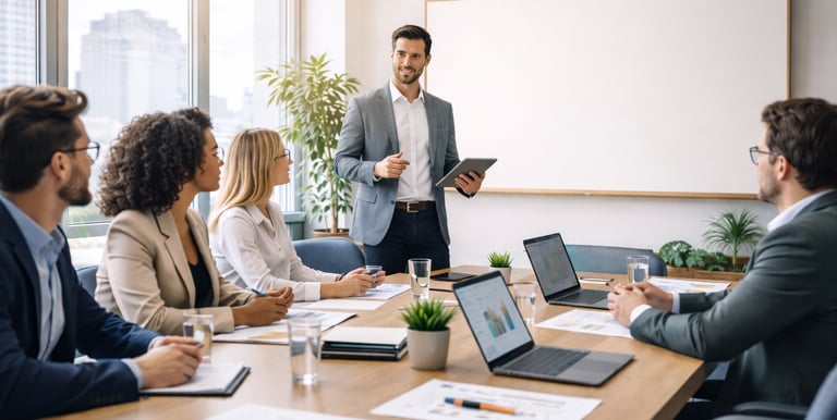 Møde om forretningsudvikling og digital optimering