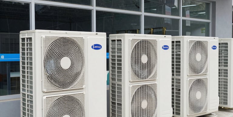 Close-up of a professional adjusting air conditioning controls with precision.