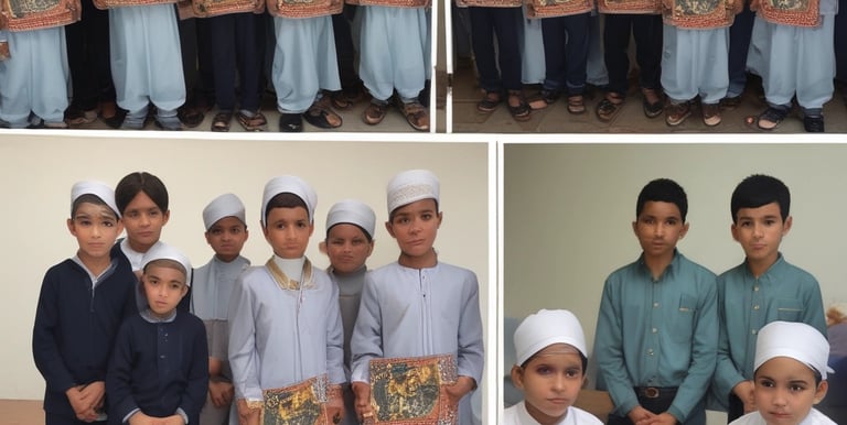 Community event at Masjid Muhajirin showing people engaging in prayer and learning.