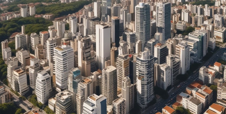 Professional architect discussing project plans with clients in a bright office.