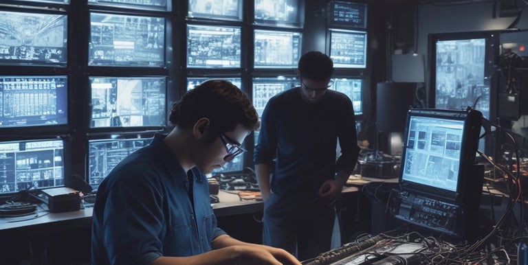 Close-up photo of helicopter vibration analysis equipment with digital interface and rugged design