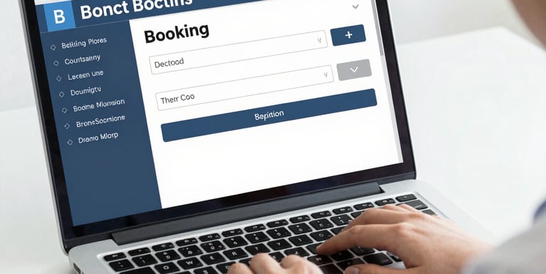 A user browsing the kurnooldoctors website on a laptop at home.