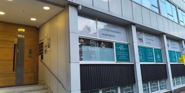 Female Gyanecologist clinic entrance