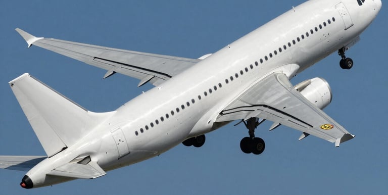 A cheerful traveler booking flights online with a laptop and coffee in a cozy home setting.