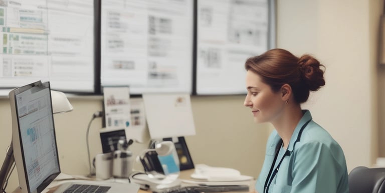 A nurse conducting a telehealth consultation with a patient using a tablet device.