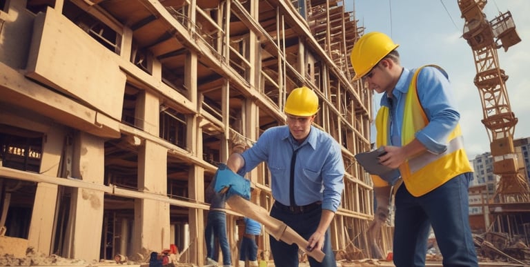 A courtroom setting with a judge and lawyers.