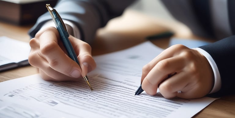 A courtroom setting with a judge and lawyers.