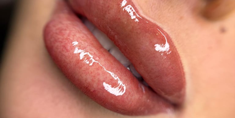 Pigmentation des lèvres effet ombré réalisée à Bruxxelles par Medi Kiss