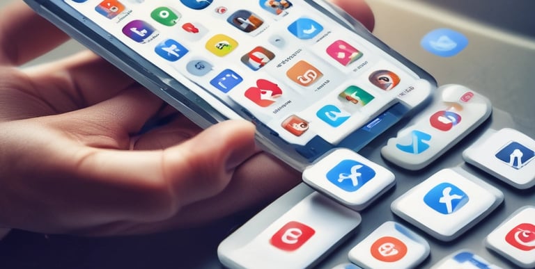 A creative team brainstorming digital marketing strategies in a modern office.