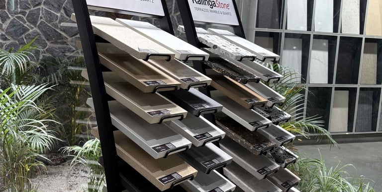 AGL and Kalinga Quartz countertops at Everstone.