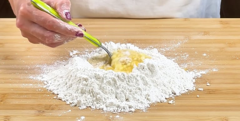 Add the eggs and mix