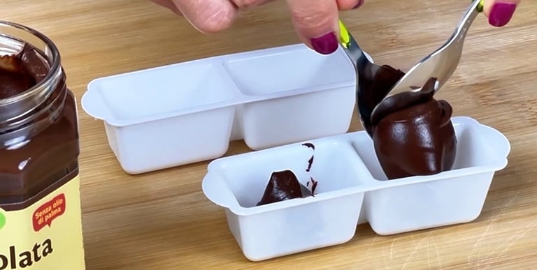 Make and freeze balls of chocolate