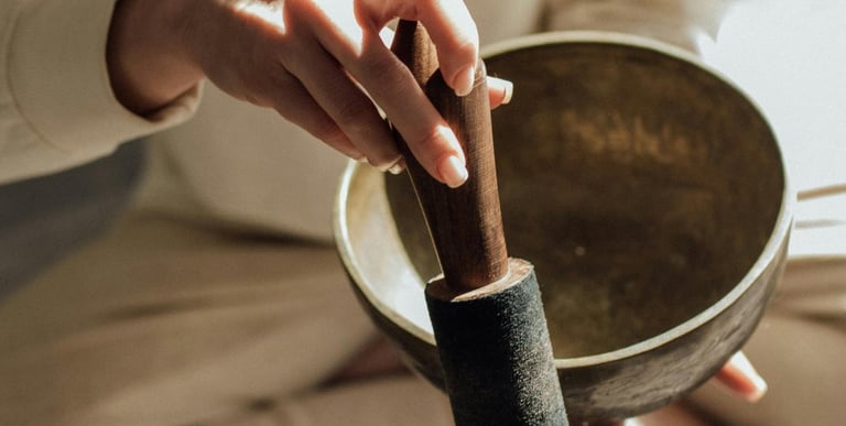 cuenco de sonoterapia de reiki