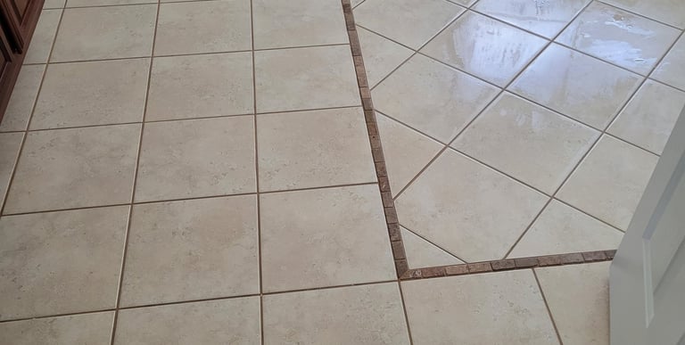 After Photo: Organic Tile Cleaning & Eco Green Re-Sealing, w/ King Organic Clean