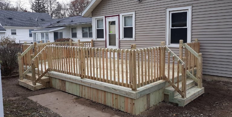 presure traeted wood deck by paramount exterior llc  