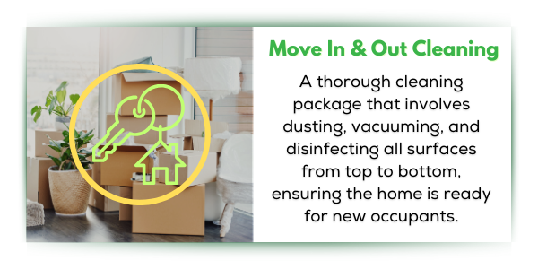 Move-in/move-out cleaning for homes, apartments, and condos. Prepare for new a clean home.