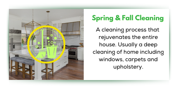 Book your deep spring and fall cleaning service
