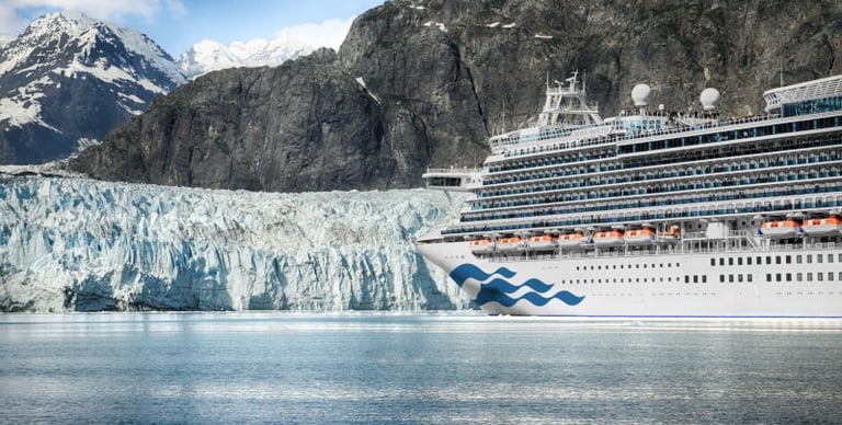 Princess Cruise Line with Glacier