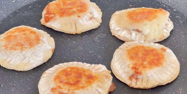 Cook until golden brown and slightly crisp