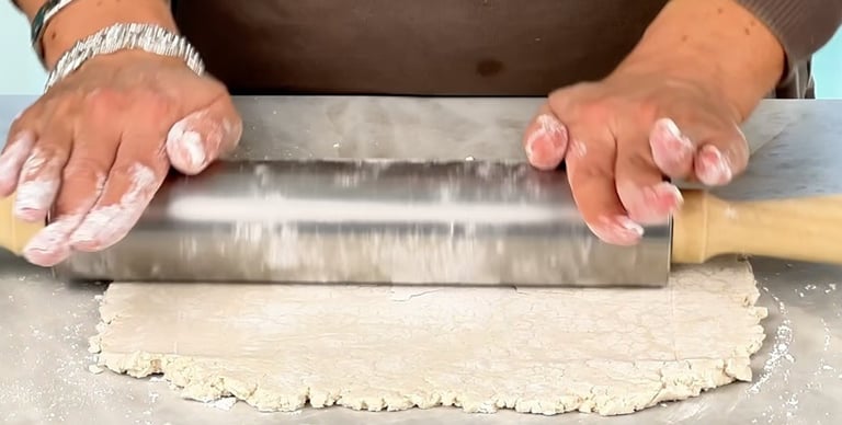 Roll the dough to an even thickness