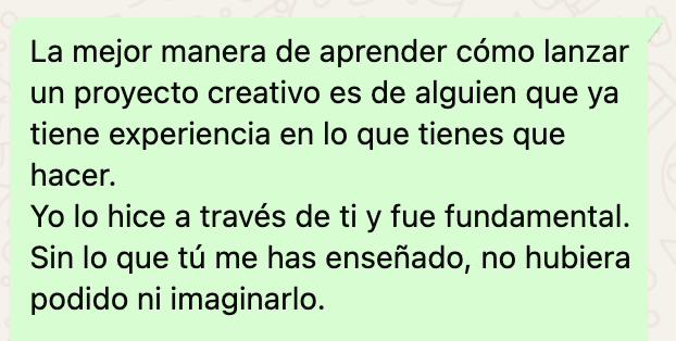 Testimonios Mentoría Anna Mastrolitt - como lanzar un proyecto creativo - Metódo MASTRO