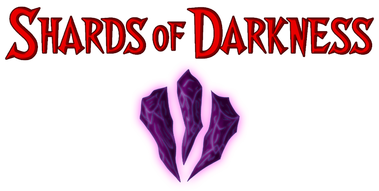 Shards of Darkness, broken crystal, purple glowing crystals, soul shards