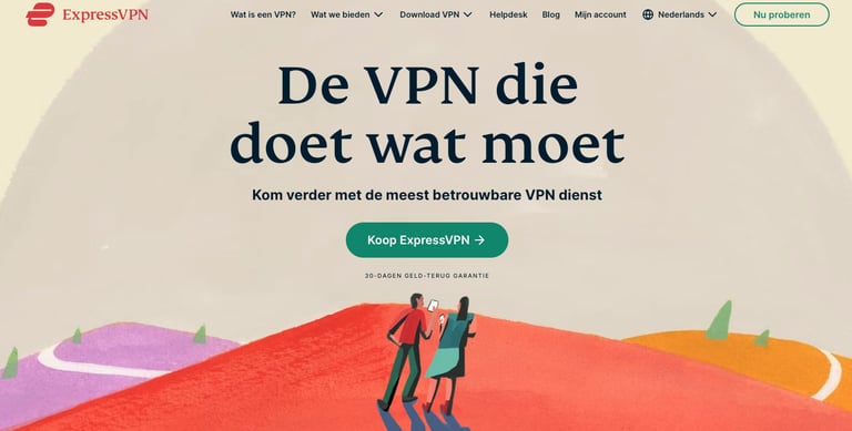 Native Dutch translator Elfi Egmond: work sample of ExpressVPN website