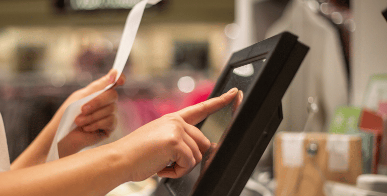 Point of sale system to symbolise AI in retail