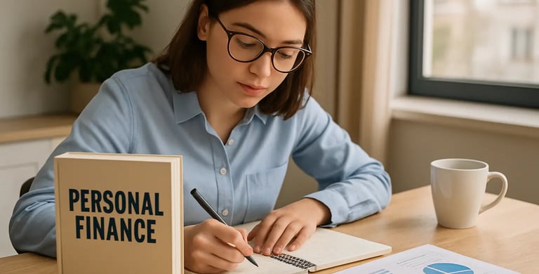 Young professional learning personal finance
