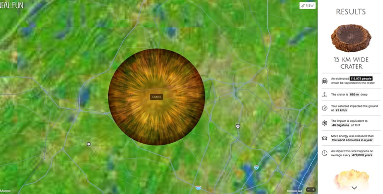 Immagine del gameplay del gioco Asteroid Launcher.