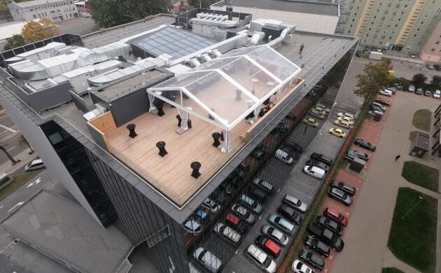 Modulinis paviljonas 10m pločio