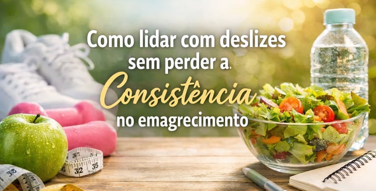 Capa sobre como lidar com deslizes sem perder a consistência no emagrecimento
